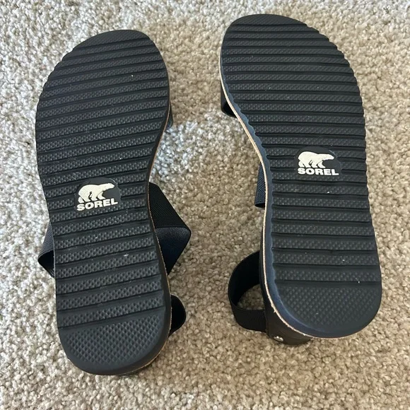 SOREL Black Strappy Ella Sandals - Picture 3 of 4